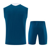 2026-27 Portugal Lake blue Tank top and shorts suit