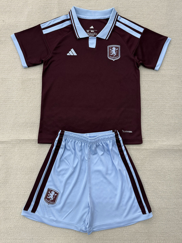 2026-27 Aston Villa Home Kids Soccer Jersey