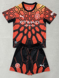 2026-27 Man City Orange Goalkeeper Kids Soccer Jersey