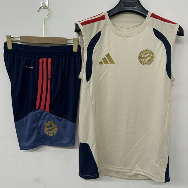 2026-27 Bayern Apricot Yellow Tank top and shorts suit (背心短裤)