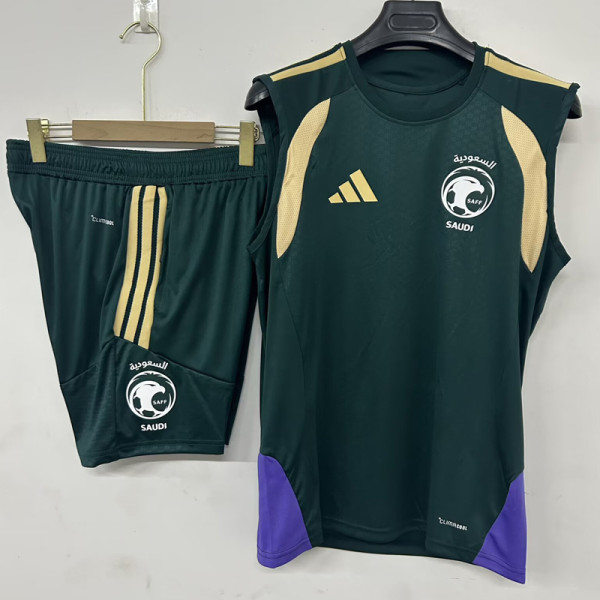2026-27 Saudi Arabia Green Tank top and shorts suit (背心短裤)