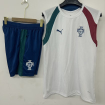 2026-27 Portugal White Tank top and shorts suit (背心短裤)