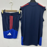 2026-27 Lyon Royal blue Tank top and shorts suit (背心短裤)