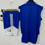 2026-27 JUV Blue Tank top and shorts suit (背心短裤)