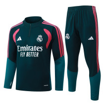 2026-27 RMA Dark green Half Pull Tracksuit #B26045(半拉链)