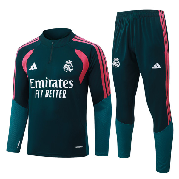2026-27 RMA Dark green Half Pull Tracksuit #B26045(半拉链)
