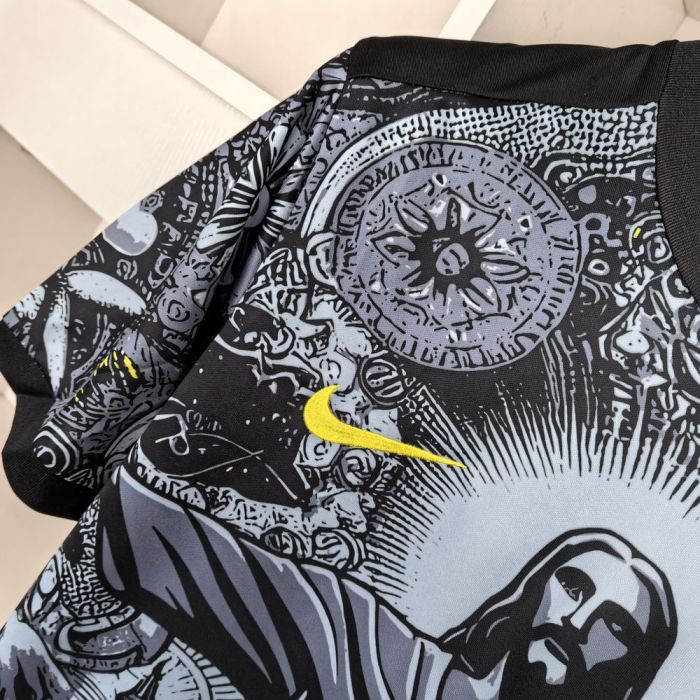 Brasil Brazil jersey 2024 Jesus the Redeemer Special Edition black shirt