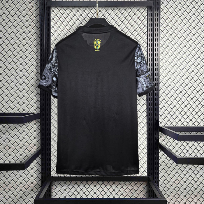 Brasil Brazil jersey 2024 Jesus the Redeemer Special Edition black shirt