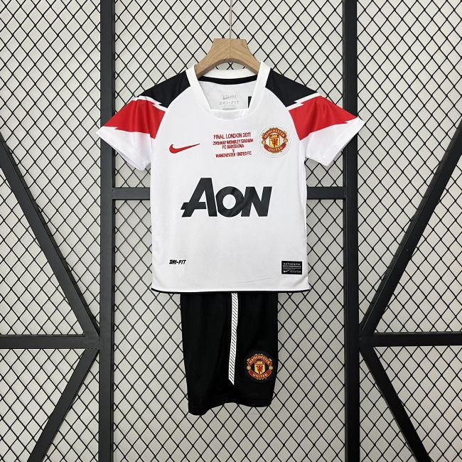 10-11 Manchester United Away Champions League Retro Kid Kits