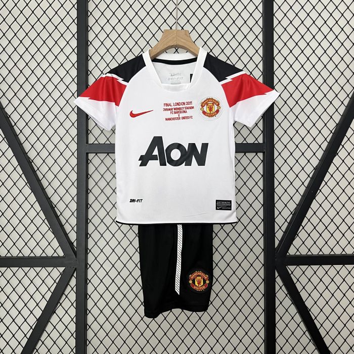 10-11 Manchester United Away Champions League Retro Kid Kits