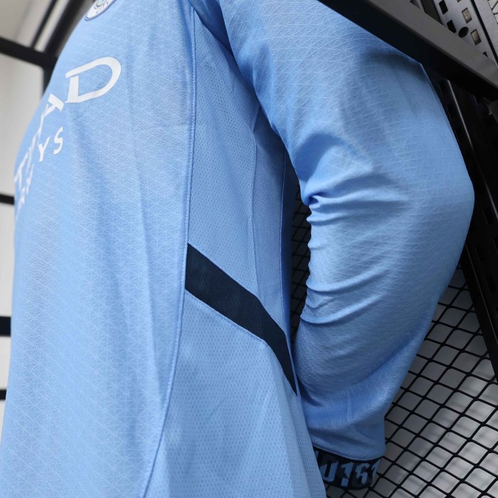 24-25 Manchester City Home Long Sleeve Kit Player Version