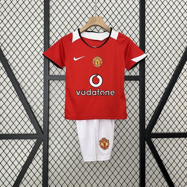 Manchester United Jersey 2005/06 Retro Home Kid Kits