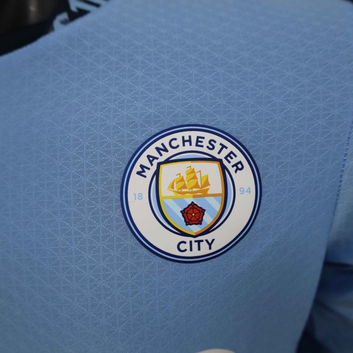 24-25 Manchester City Home Long Sleeve Kit Player Version