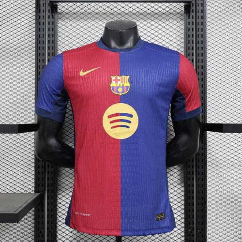 24-25 Barcelona Home Kit Without Sponsor Text Player Version