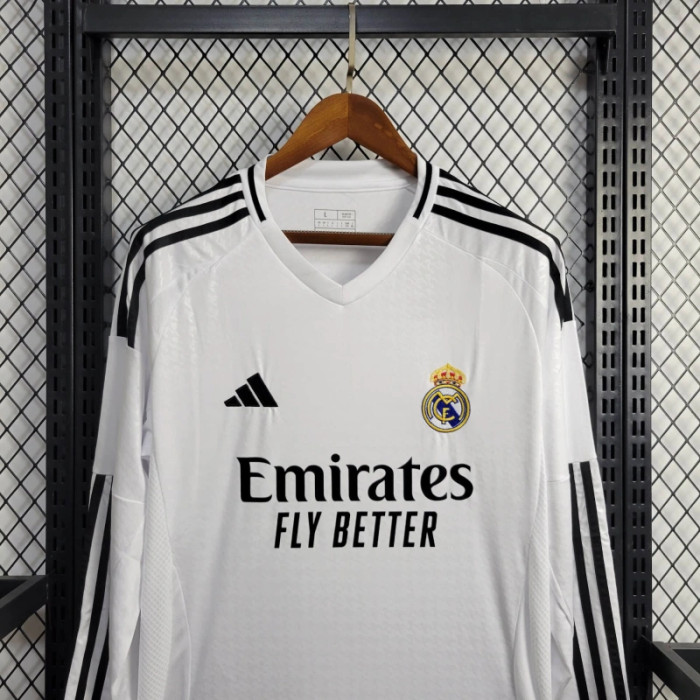 24-25 Real Madrid Home Kit Long Sleeve