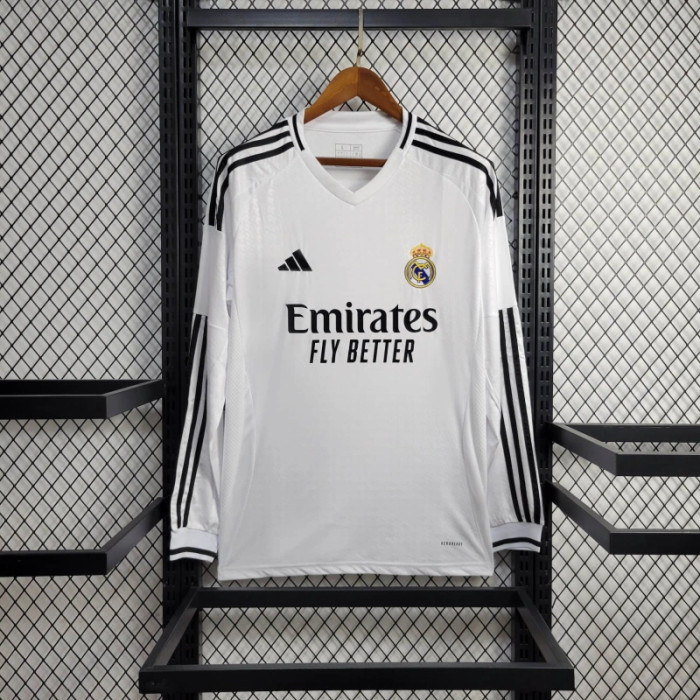 24-25 Real Madrid Home Kit Long Sleeve