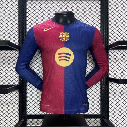 24-25 Barcelona Home Long Sleeve Kit Player Version