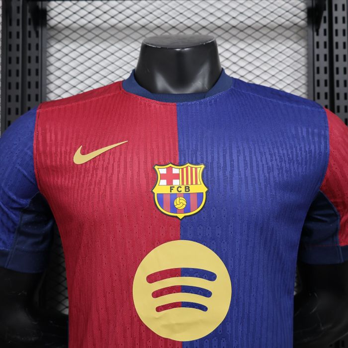 24-25 Barcelona Home Kit Without Sponsor Text Player Version
