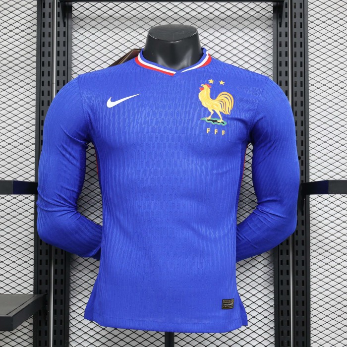 2024 France Home Long Sleeve Kit Player Version French football