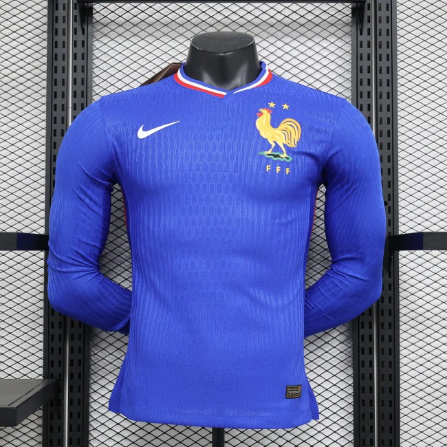 2024 France Home Long Sleeve Kit Player Version French football
