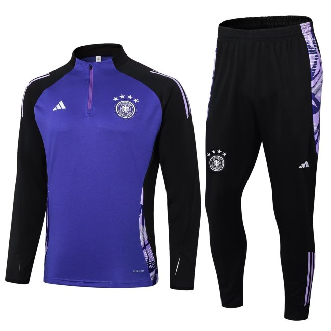 Germany tracksuit 2024 Purple Quater Zip Training Kit