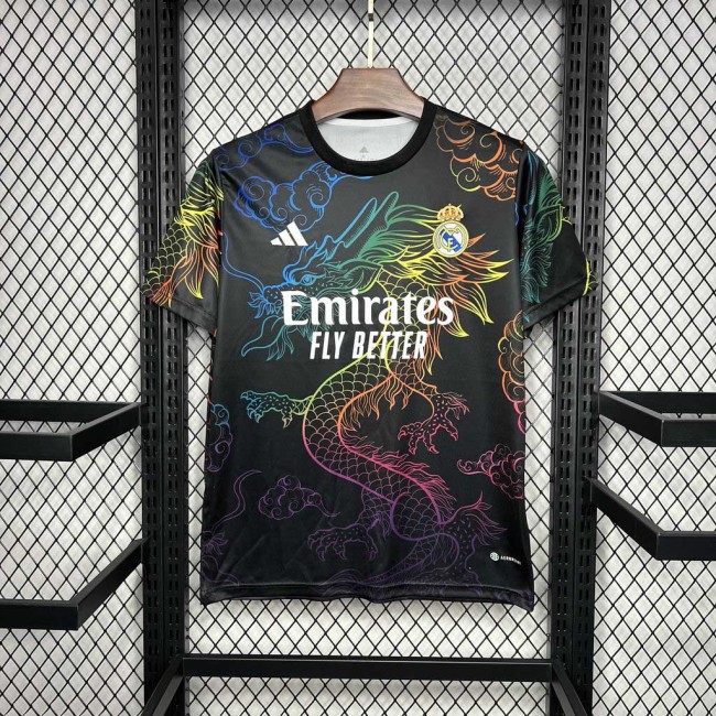 24-25 Real Madrid Rainbow Dragon Black Jersey