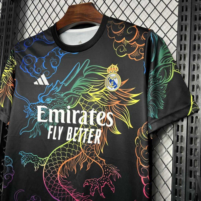 24-25 Real Madrid Rainbow Dragon Black Jersey
