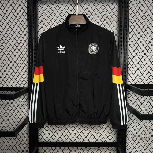 2024 Germany Originals Track Black Windbreaker Jacket