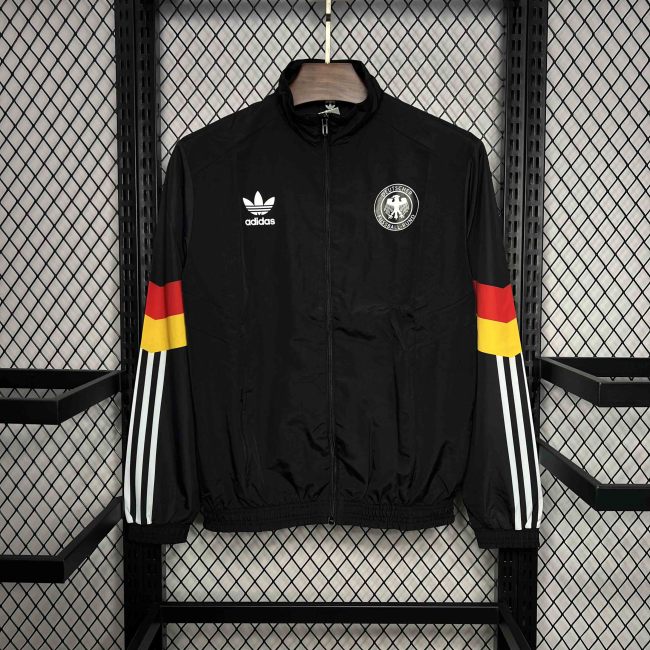 2024 Germany Originals Track Black Windbreaker Jacket
