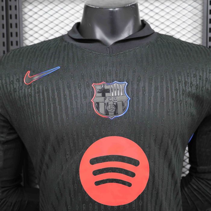 24-25 Barcelona Away Long Sleeve Kit Player Version