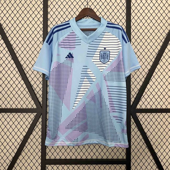 2024 Spain spanien Goalkeeper Blue jersey