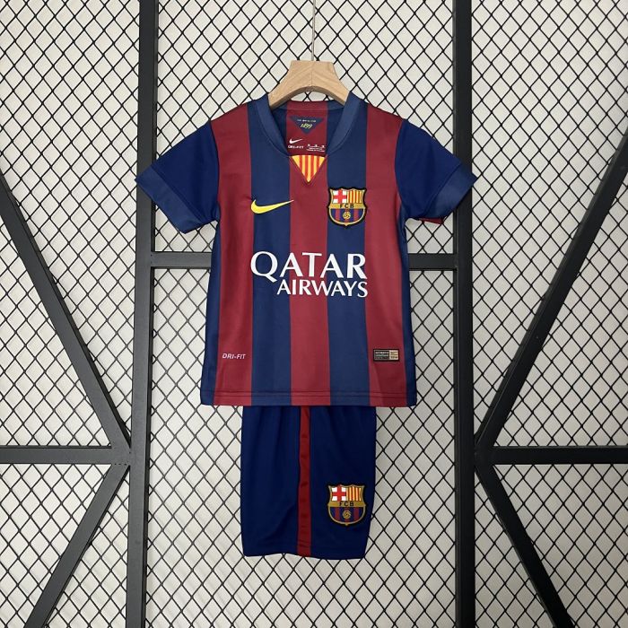 Barcelona Jersey 2014/15 Home Retro Kids Kits Neymar/Messi