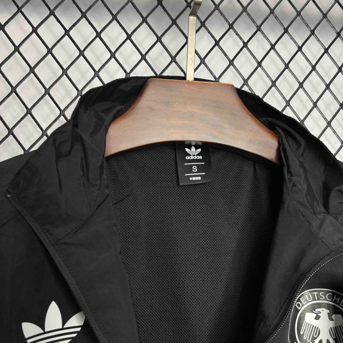 2024 Germany Originals Track Black Windbreaker Jacket