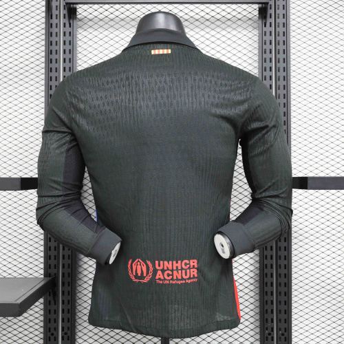 24-25 Barcelona Away Long Sleeve Kit Player Version