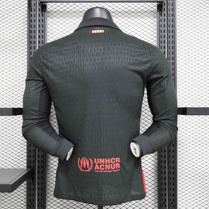 24-25 Barcelona Away Long Sleeve Kit Player Version