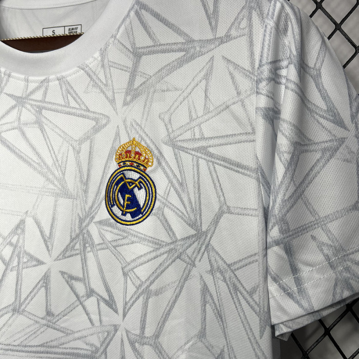 24-25 Real Madrid Pre-match White Training Kit