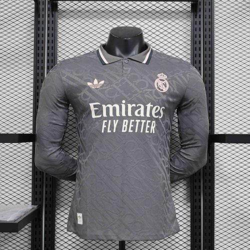 24-25 Real Madrid Third Long Sleeve Kit Player Version