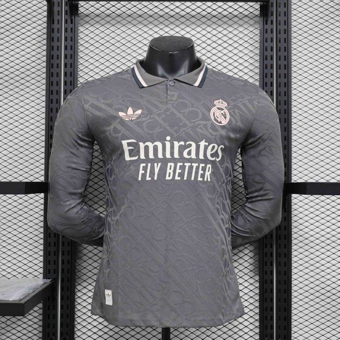 24-25 Real Madrid Third Long Sleeve Kit Player Version