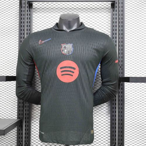 24-25 Barcelona Away Long Sleeve Kit Player Version