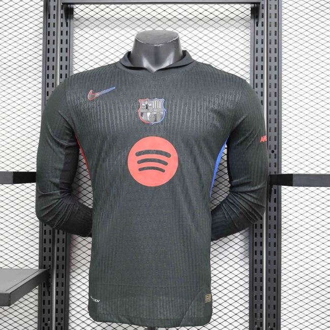 24-25 Barcelona Away Long Sleeve Kit Player Version