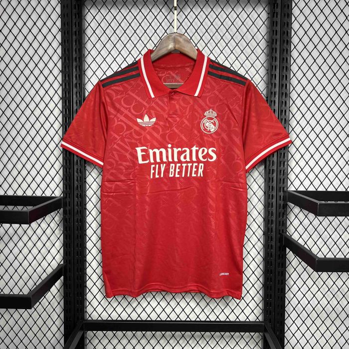 Real Madrid Red Football Kit Apparel 2024/25