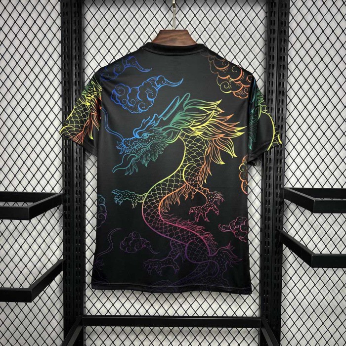 24-25 Real Madrid Rainbow Dragon Black Jersey