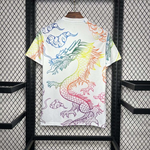 24-25 Real Madrid Rainbow Dragon White Goalkeeper Jersey