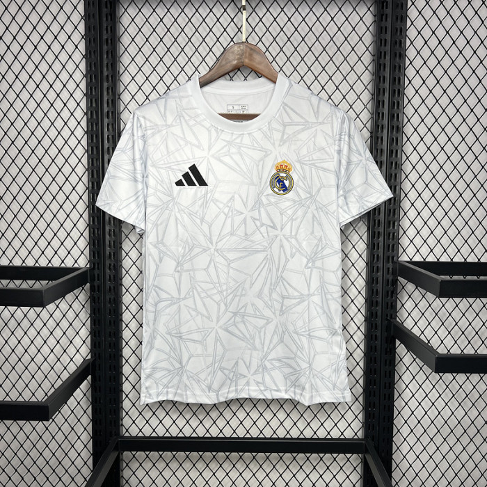 24-25 Real Madrid Pre-match White Training Kit