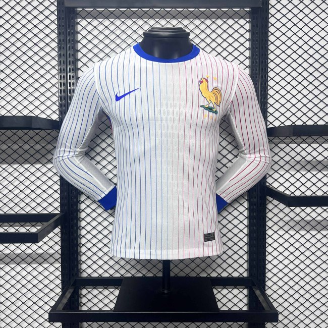 2024 France Away Long Sleeve Kit Player Version French football