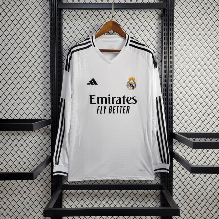 24-25 Real Madrid Home Long Sleeve Kit