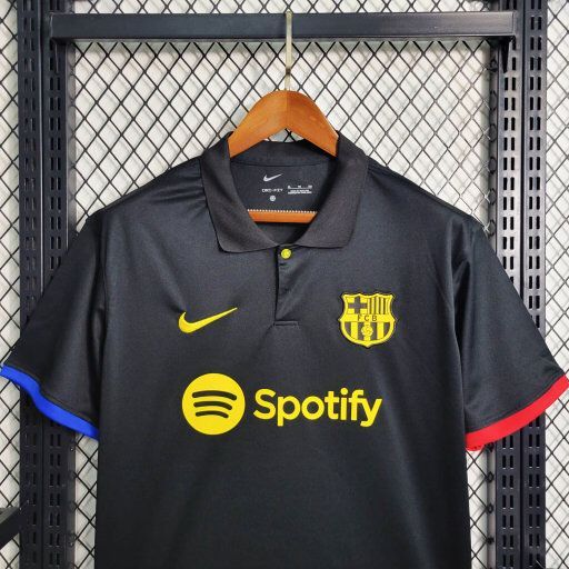 Barcelona jersey black polo shirt
