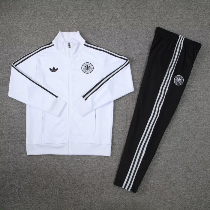 2024 Germany Long Sleeve Tracksuit White Jacket