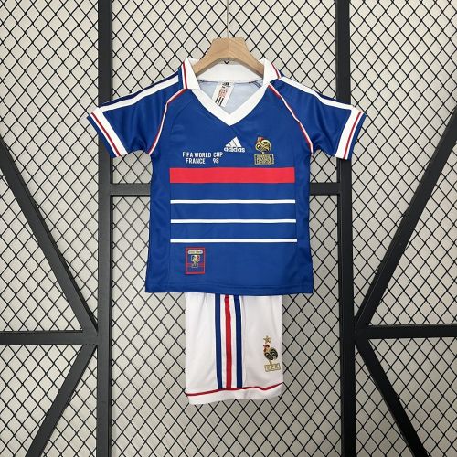 1998 France Home Kids Retro Kits World Cup French football