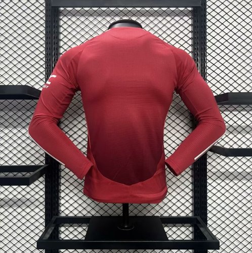 24-25 Manchester United Home Long Sleeve Kit Player Version
